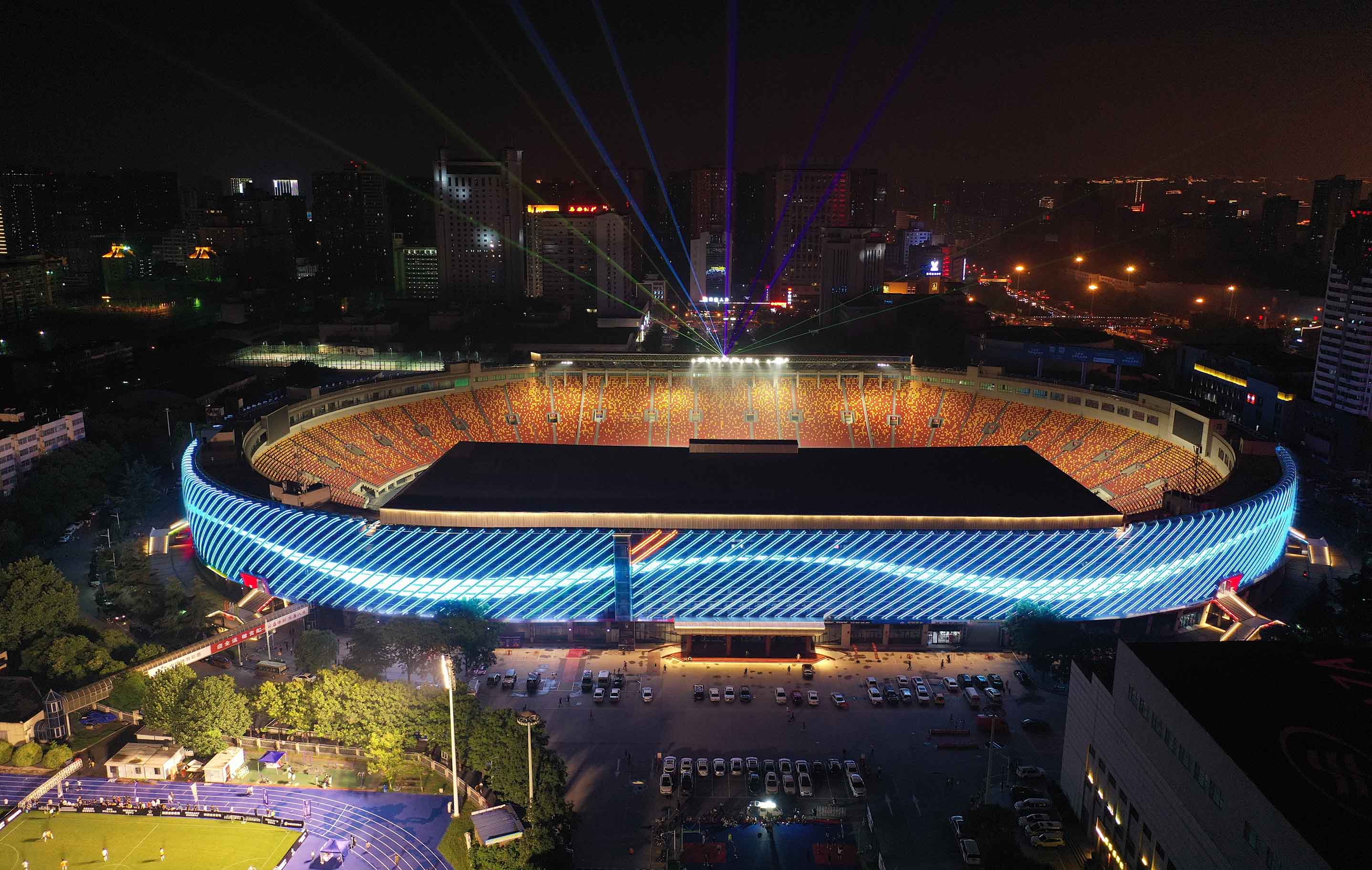 陜西省體育場改造項目-體育場室外泛光照明工程設計項目&mdash;&mdash;2021神燈